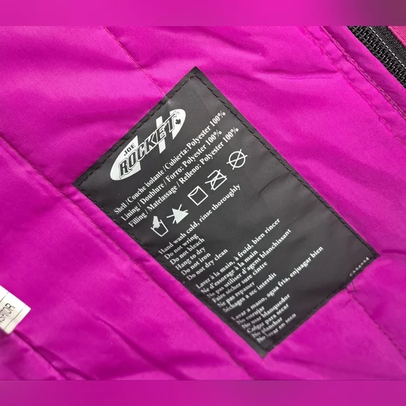 Joe Rocket Women's Motorcycle Jacket Pink Black Embellished Removable Liner XS - Picture 6 of 14